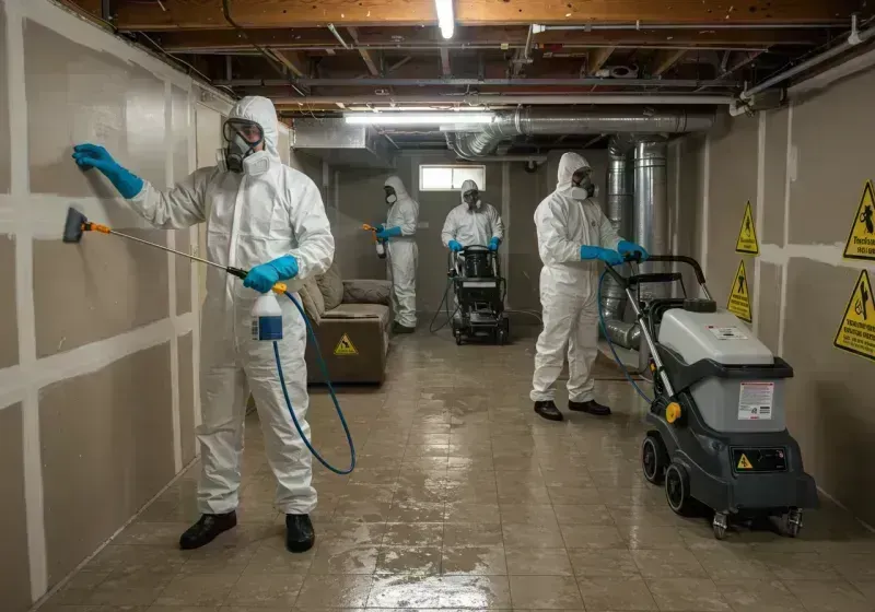 Basement Moisture Removal and Structural Drying process in Plainfield, NJ